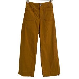 Anthropologie Maeve The Colette Linen Blend Crop Pants 24 X 26 Fall